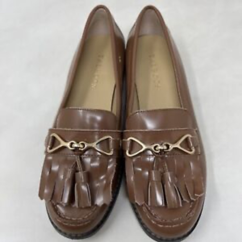 Talbots LAURA TASSELED LEATHER LOAFERS Brown Size 7 - Picture 8 of 11